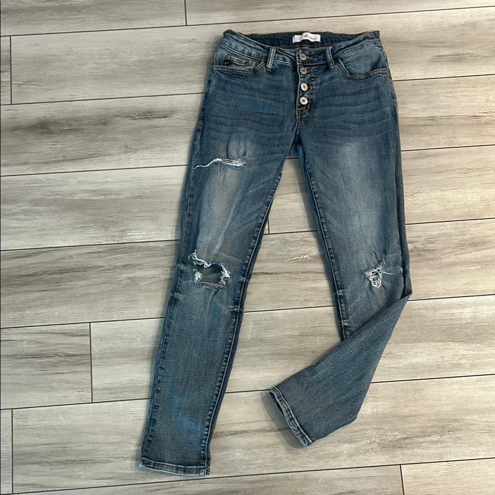 KanCan skinny fit jeans exposed button fly size 26